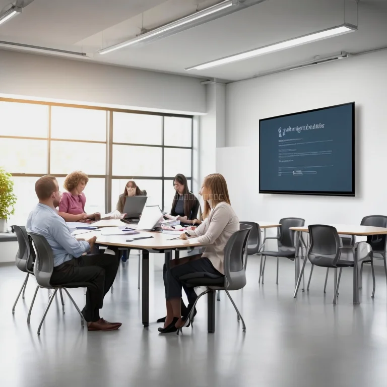 Professional taking an assessment test on a digital device