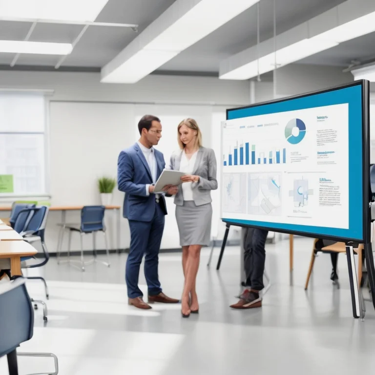 Professional confidently presenting qualifications during a workshop