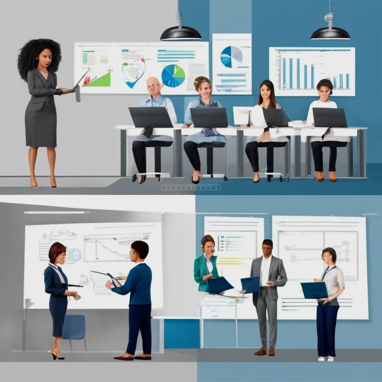 Professionals working together during a qualification upgrade program session